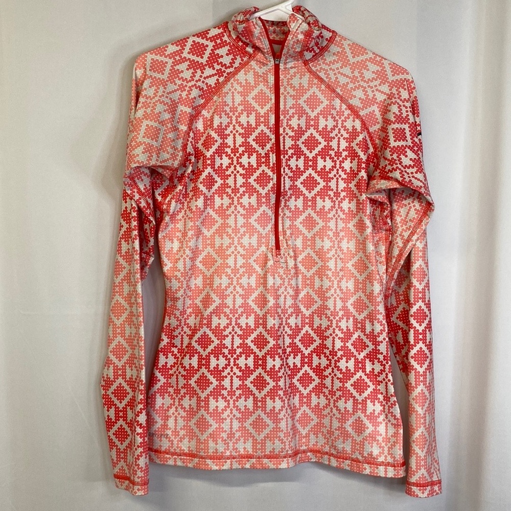 Nike Red and White Patterned Women's Top